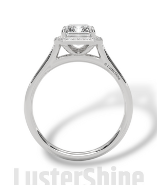 2CT Emerald Cut Halo Engagement Ring – Emerald Moissanite Diamond Pave Setting – 14K 18K Gold Solitaire Bridal Ring – LusterShine Jewelry