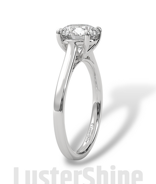 Classic Solitaire Pave Engagement Ring – 2ct Round Diamond Cathedral Mount 14K 18K Yellow Rose White Gold Custom Wedding Ring Jewelry Gift