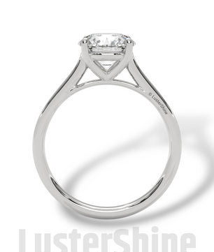 Classic Solitaire Pave Engagement Ring – 2ct Round Diamond Cathedral Mount 14K 18K Yellow Rose White Gold Custom Wedding Ring Jewelry Gift