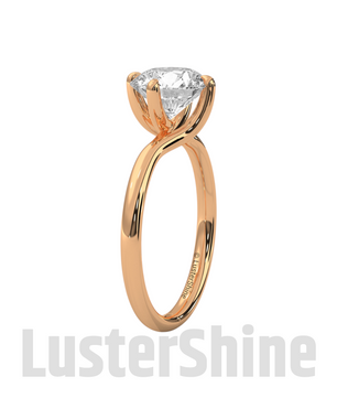 Solitaire Engagement Oval Ring – 10k 14k Rose White Yellow Gold – Custom Bridal Ring – Elegant Oval Cut Diamond Ring – Custom Size Ring Gift