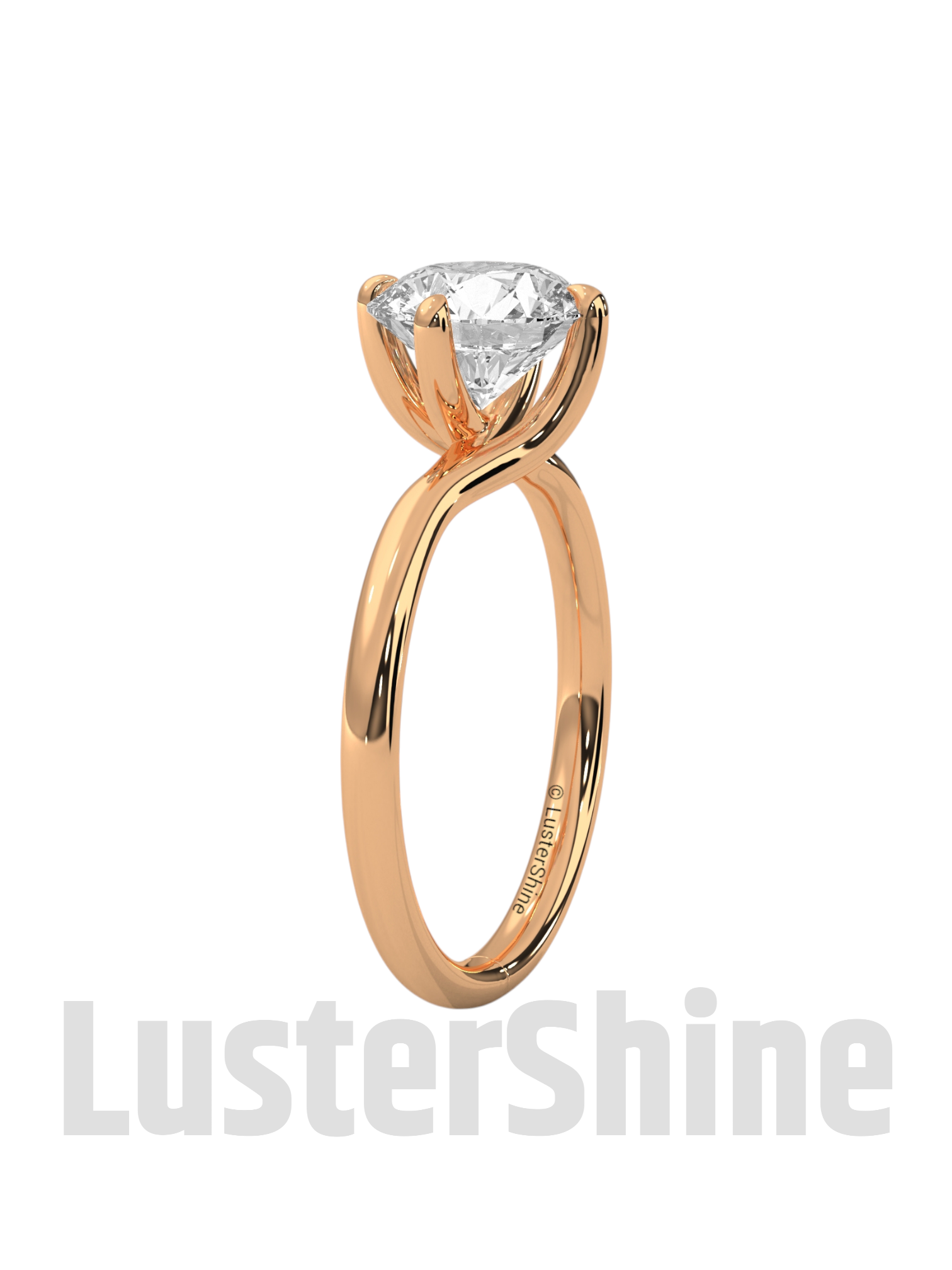 Solitaire Engagement Oval Ring – 10k 14k Rose White Yellow Gold – Custom Bridal Ring – Elegant Oval Cut Diamond Ring – Custom Size Ring Gift