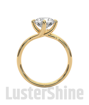 Solitaire Engagement Oval Ring – 10k 14k Rose White Yellow Gold – Custom Bridal Ring – Elegant Oval Cut Diamond Ring – Custom Size Ring Gift