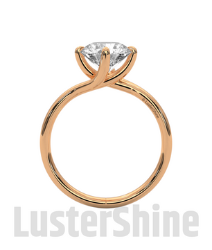 Solitaire Engagement Oval Ring – 10k 14k Rose White Yellow Gold – Custom Bridal Ring – Elegant Oval Cut Diamond Ring – Custom Size Ring Gift