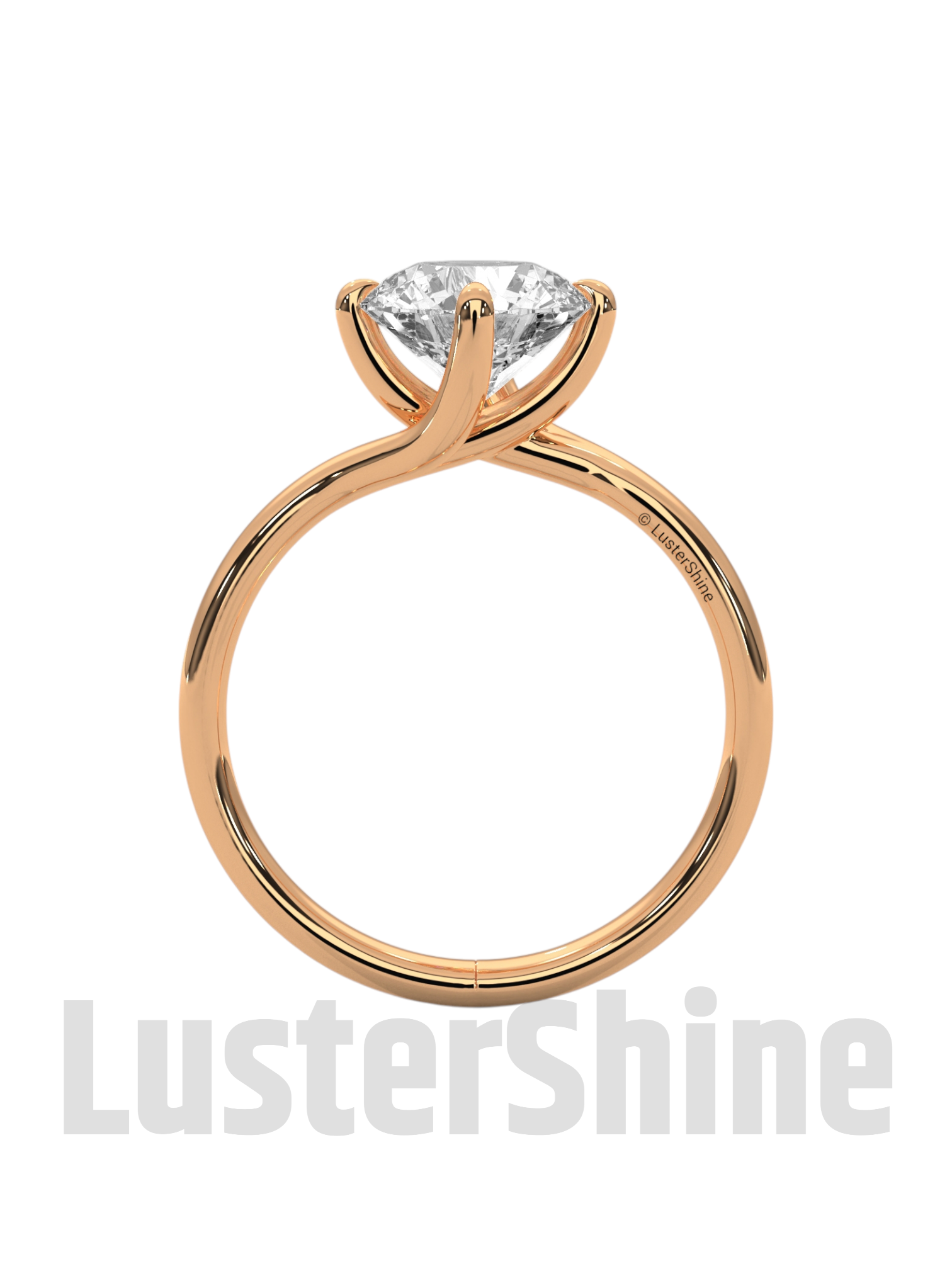 Solitaire Engagement Oval Ring – 10k 14k Rose White Yellow Gold – Custom Bridal Ring – Elegant Oval Cut Diamond Ring – Custom Size Ring Gift