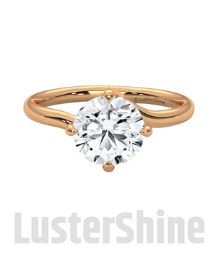 Solitaire Engagement Oval Ring – 10k 14k Rose White Yellow Gold – Custom Bridal Ring – Elegant Oval Cut Diamond Ring – Custom Size Ring Gift