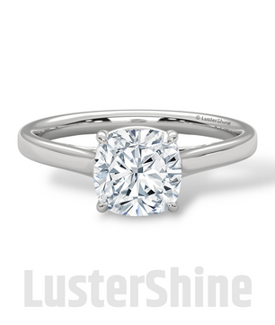 Cushion Cut Cathedral Solitaire Ring – 7mm Diamond Engagement Ring – Dainty 14K 18K Gold Minimalist Wedding Ring – Custom Jewelry Ring Gift