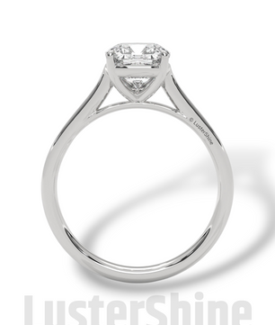 Cushion Cut Cathedral Solitaire Ring – 7mm Diamond Engagement Ring – Dainty 14K 18K Gold Minimalist Wedding Ring – Custom Jewelry Ring Gift