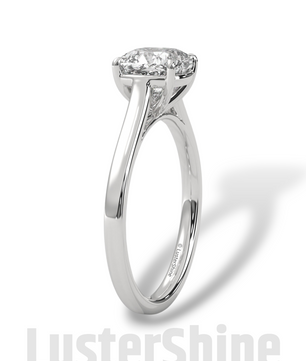 Cushion Cut Cathedral Solitaire Ring – 7mm Diamond Engagement Ring – Dainty 14K 18K Gold Minimalist Wedding Ring – Custom Jewelry Ring Gift