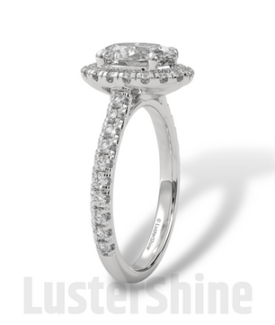 Oval Halo Diamond Engagement Ring – Pave Cathedral Setting Ring – 14K 18K Gold Vintage Ring – Custom Moissanite Sparkling Bridal Ring Gift