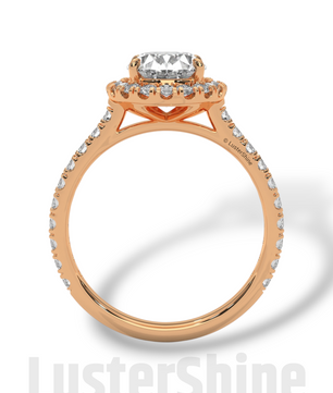 Oval Halo Diamond Engagement Ring – Pave Cathedral Setting Ring – 14K 18K Gold Vintage Ring – Custom Moissanite Sparkling Bridal Ring Gift