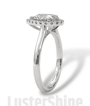 1CT Pear Shape Halo Engagement Ring – Teardrop Diamond Ring – Elegant Halo Solitaire Ring – 14K 18K Gold Ring – Pear Shaped Moissanite Ring