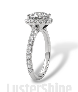 Cushion Halo Diamond Engagement Ring – Dazzling Cushion Cut Bridal Ring – Pave Band – Custom Gold Jewelry – Micro Pave Cushion Cut Ring Gift