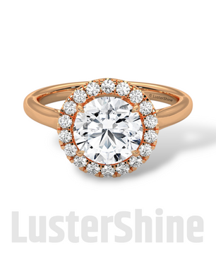 2.00ct Elegant Round Halo Engagement – Brilliant Diamond Halo Ring – Yellow or White Gold Platinum 925 Silver Ring – Handmade by LusterShine