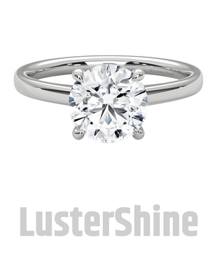 Round Solitaire Engagement Ring in 14K Yellow Gold – Classic Moissanite Diamond Ring – Minimalist Gold Promise or Wedding Jewelry Gift her