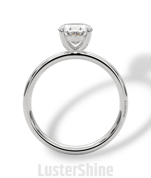 Oval Solitaire Engagement Ring – 9x7mm Oval Diamond – 14K 18K Yellow Gold – Classic Four Prong Ring – Dainty Gold Proposal Ring LusterShine
