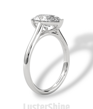 Pear Cut Diamond Engagement Ring – 2 Carat Solitaire Gold Ring – Minimalist Pear Ring – Elegant Pear Shape Proposal Ring by LusterShine Gift