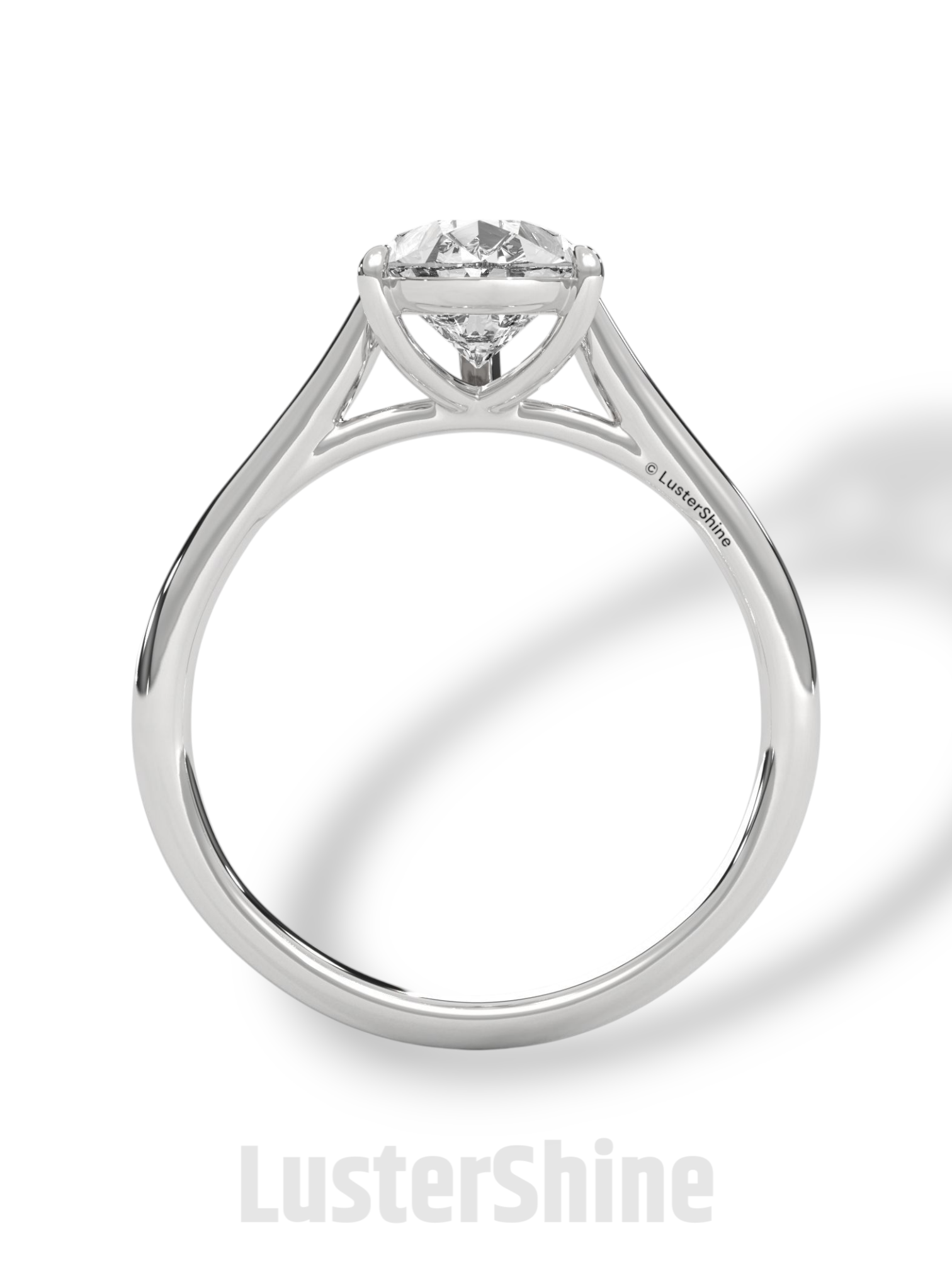 Pear Cut Diamond Engagement Ring – 2 Carat Solitaire Gold Ring – Minimalist Pear Ring – Elegant Pear Shape Proposal Ring by LusterShine Gift