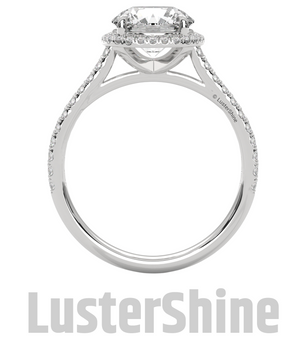 Radiant Halo Round Diamond Engagement Ring – Brilliant Radiance in Yellow Gold – Cushion Halo Engagement Ring – Round Brilliant Ring Gifts
