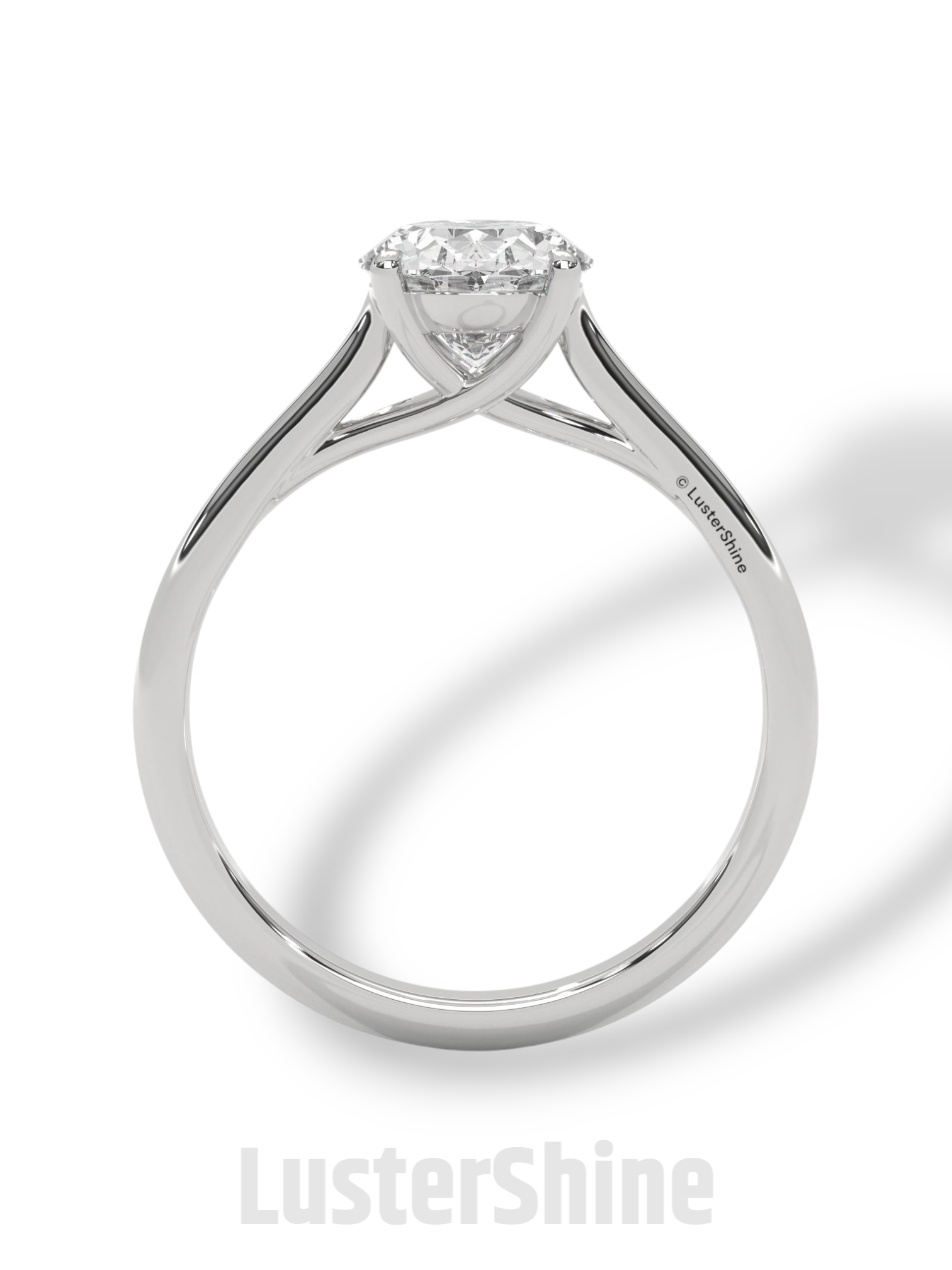 2 Carat Oval Solitaire Engagement Ring – Four Prong Minimalist Diamond Ring in 925 Silver 14K or 18K Gold – Timeless Design