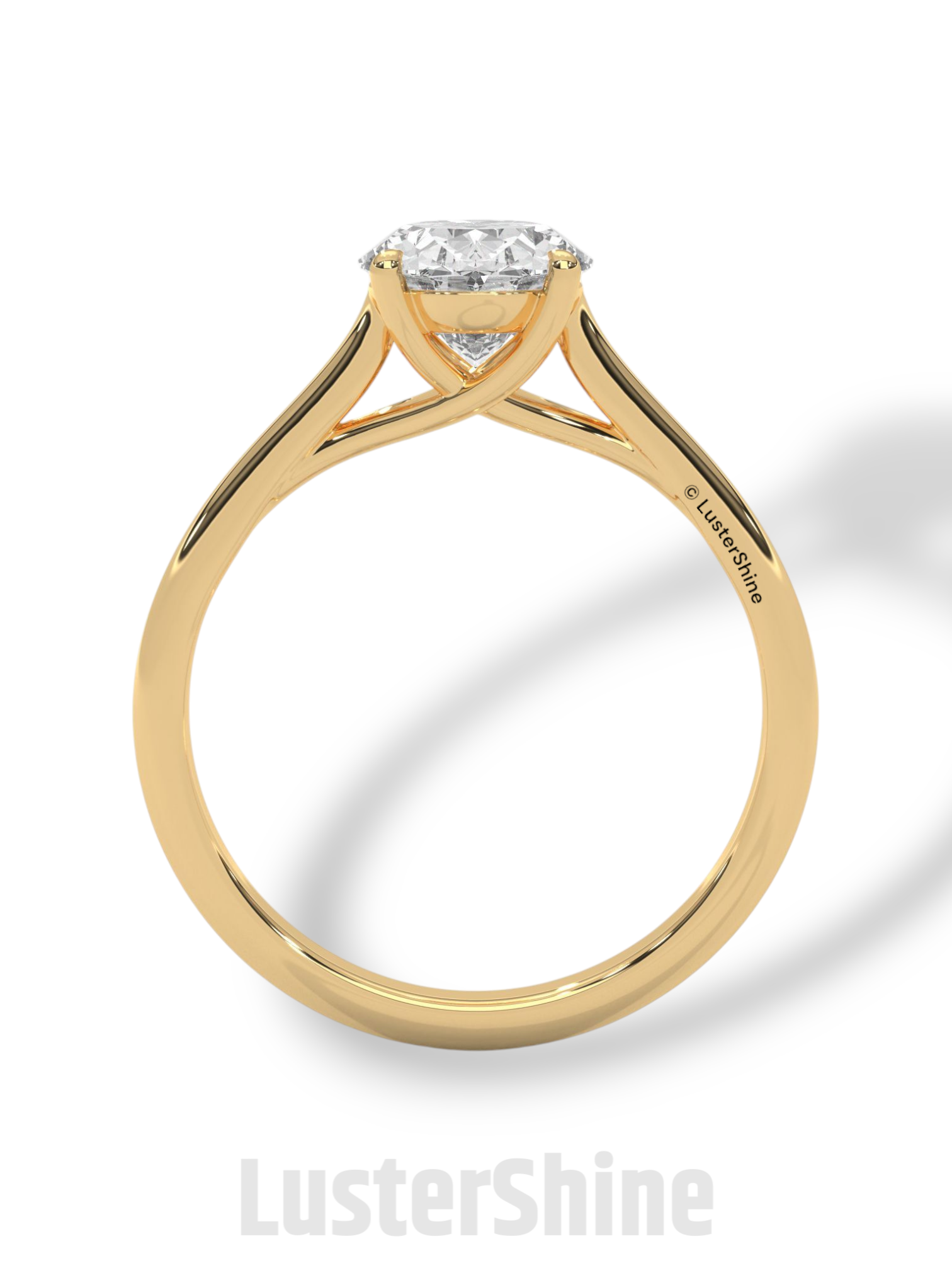 2 Carat Oval Solitaire Engagement Ring – Four Prong Minimalist Diamond Ring in 925 Silver 14K or 18K Gold – Timeless Design