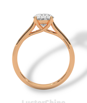 2 Carat Oval Solitaire Engagement Ring – Four Prong Minimalist Diamond Ring in 925 Silver 14K or 18K Gold – Timeless Design
