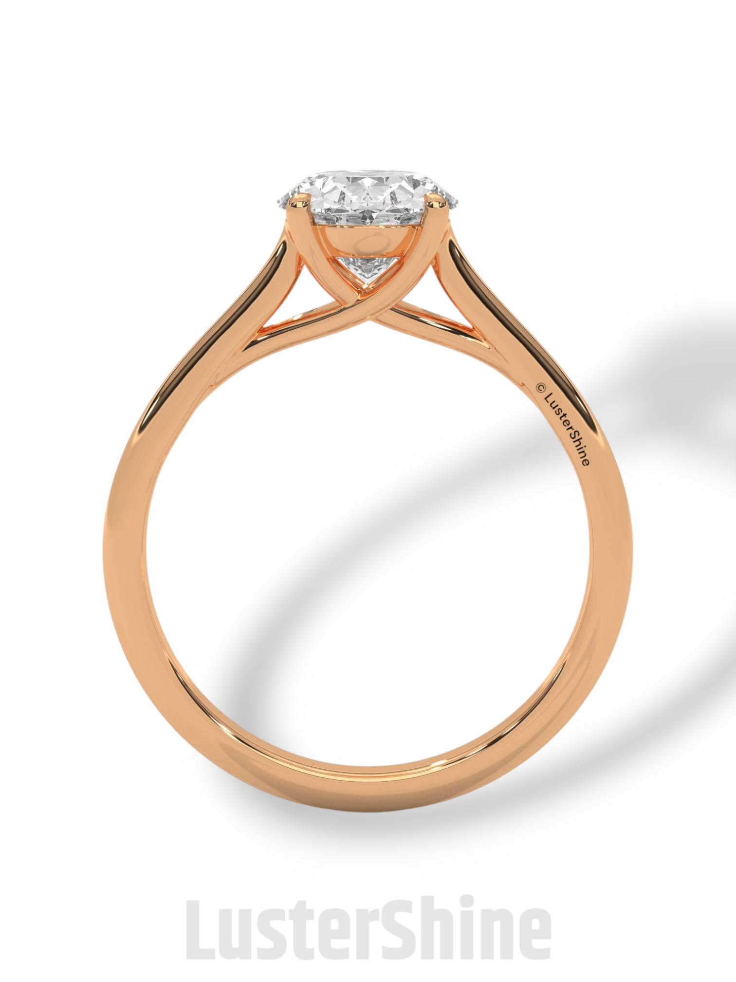 2 Carat Oval Solitaire Engagement Ring – Four Prong Minimalist Diamond Ring in 925 Silver 14K or 18K Gold – Timeless Design