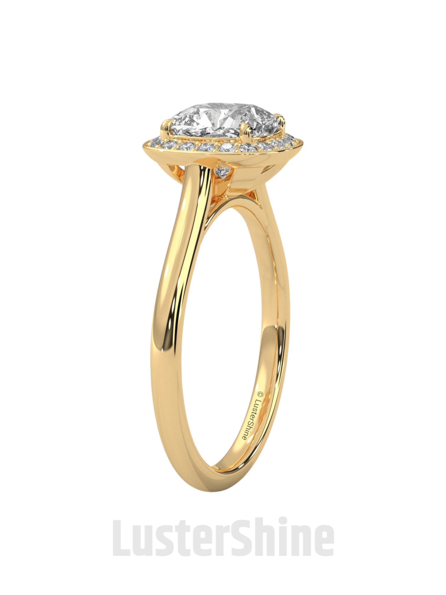 Cushion Halo Diamond Engagement Ring – Cushion Cut Halo Ring – 14K 18K Gold Moissanite Bridal Ring – Cushion Diamond Promise Ring Gift her