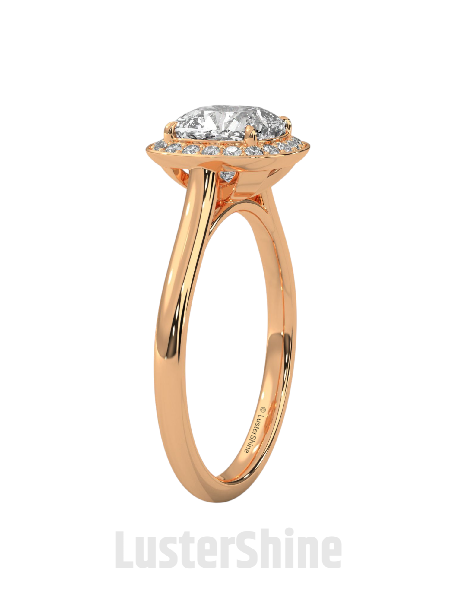 Cushion Halo Diamond Engagement Ring – Cushion Cut Halo Ring – 14K 18K Gold Moissanite Bridal Ring – Cushion Diamond Promise Ring Gift her