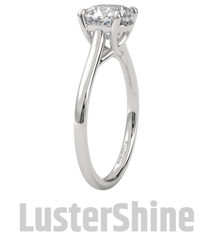 1 Carat Cushion Cut Solitaire Diamond Engagement Ring – Classic Yellow Gold by LusterShine – Minimalist Moissanite Diamond Proposal Ring