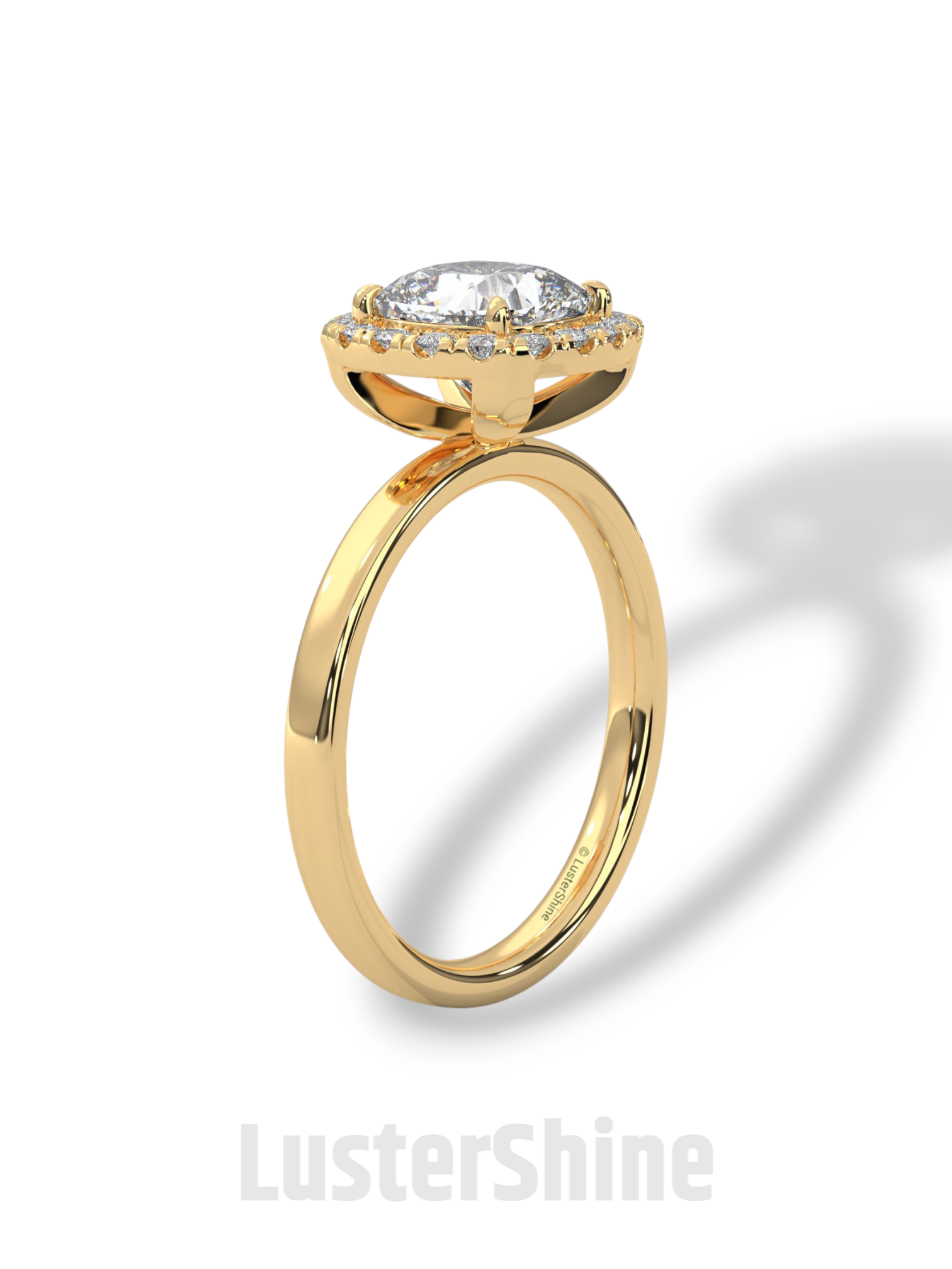 Cushion Cut Halo Engagement Ring – 2CT Cushion Diamond Ring – Gold Cushion Halo Ring – Handmade Bridal Ring – Classic Halo Wedding Ring Gift