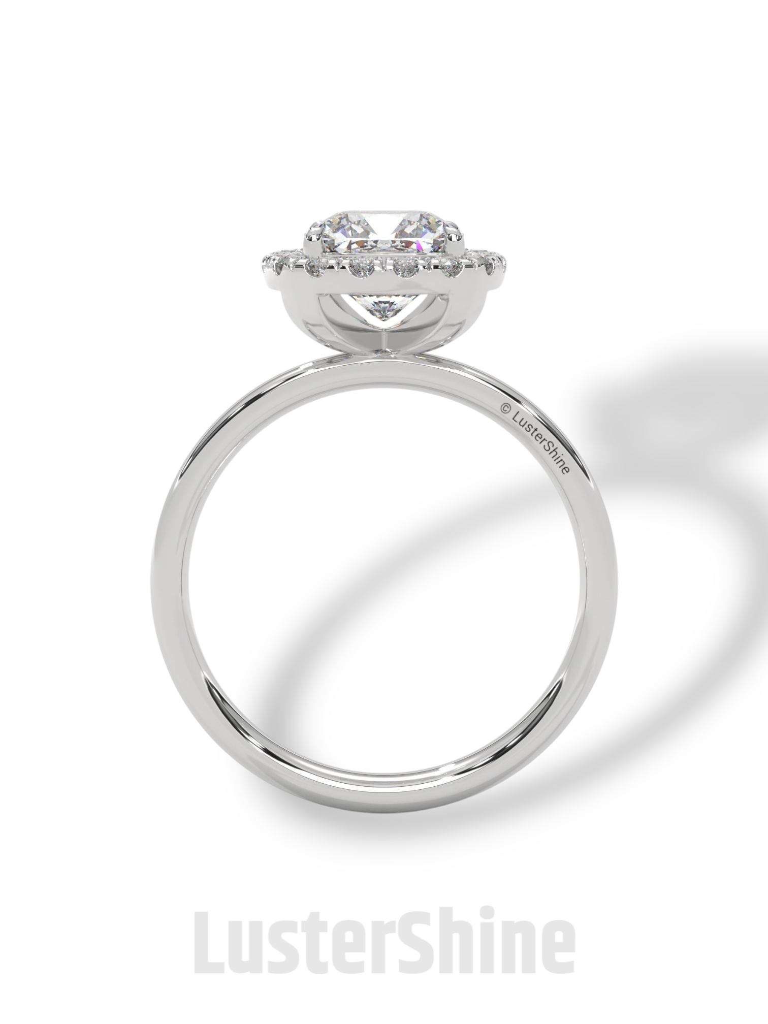 Cushion Cut Halo Engagement Ring – 2CT Cushion Diamond Ring – Gold Cushion Halo Ring – Handmade Bridal Ring – Classic Halo Wedding Ring Gift