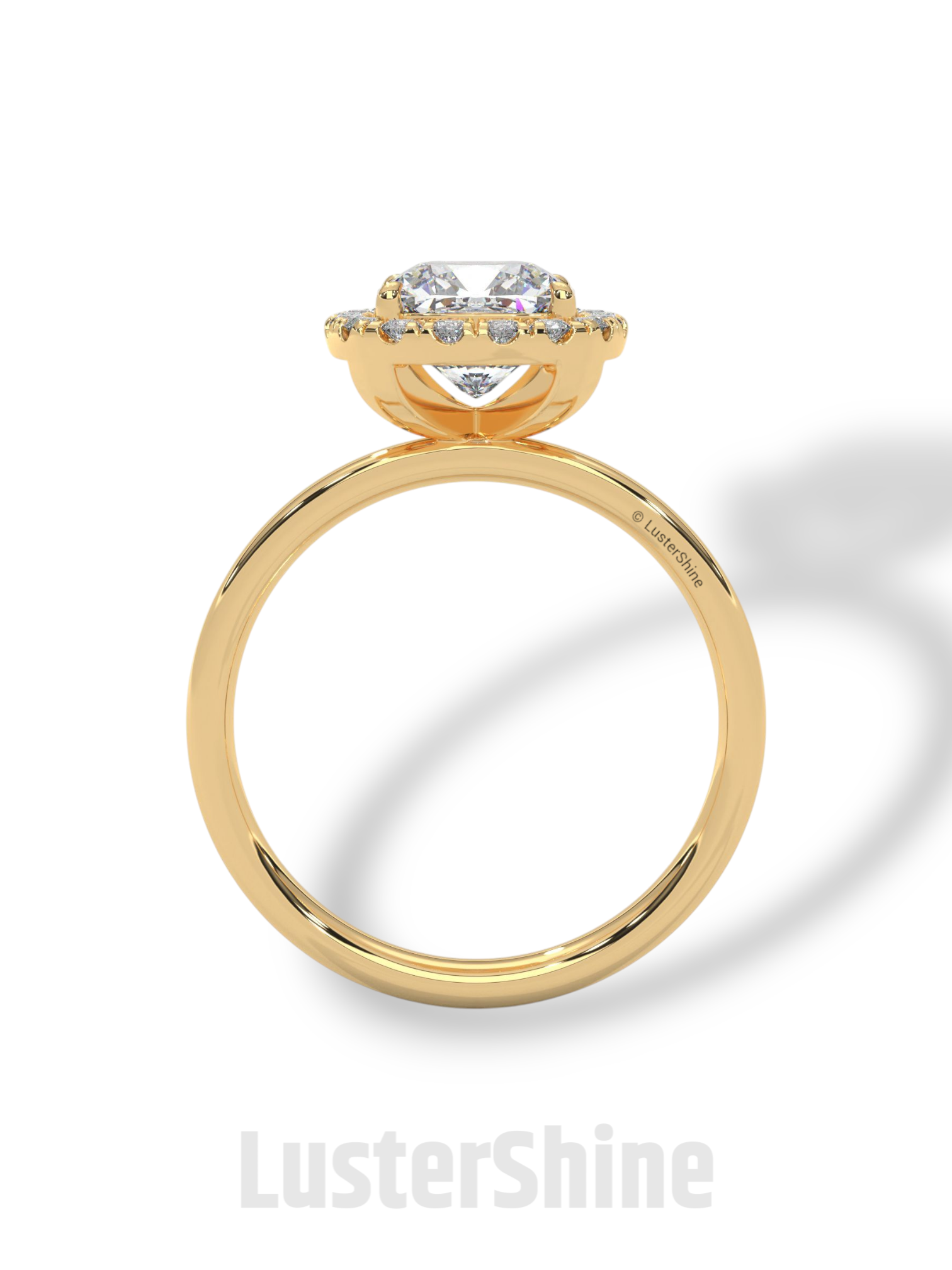 Cushion Cut Halo Engagement Ring – 2CT Cushion Diamond Ring – Gold Cushion Halo Ring – Handmade Bridal Ring – Classic Halo Wedding Ring Gift