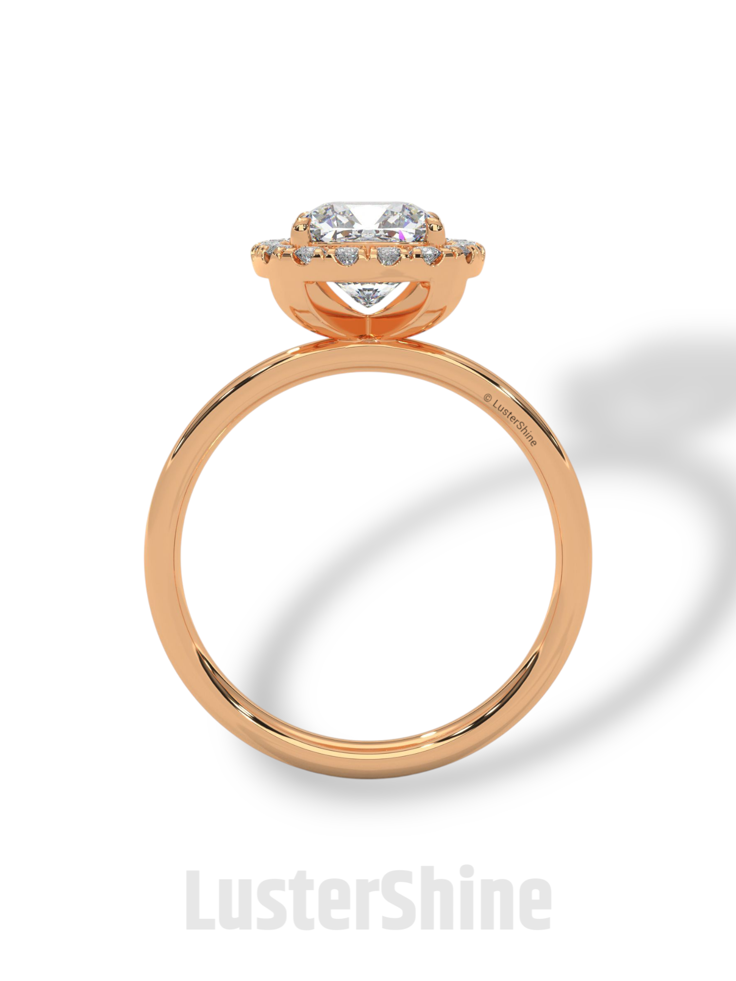 Cushion Cut Halo Engagement Ring – 2CT Cushion Diamond Ring – Gold Cushion Halo Ring – Handmade Bridal Ring – Classic Halo Wedding Ring Gift