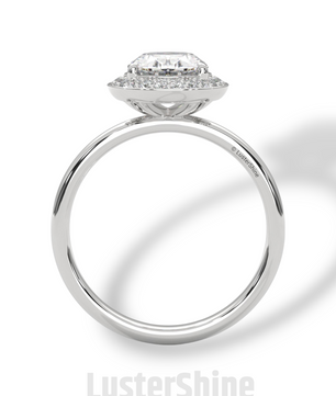 Oval Halo Diamond Ring – 2 Carat Oval Engagement Ring – Bezel Halo in 14K Gold – Handmade Bridal Jewelry – Custom Unique Oval Wedding Ring