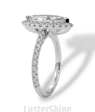 2ct Marquise Diamond Ring – Halo Engagement Ring in Gold – Marquise Cut Bridal Jewelry – Anniversary Ring – Vintage Wedding Custom Ring Gift