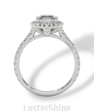 2ct Marquise Diamond Ring – Halo Engagement Ring in Gold – Marquise Cut Bridal Jewelry – Anniversary Ring – Vintage Wedding Custom Ring Gift