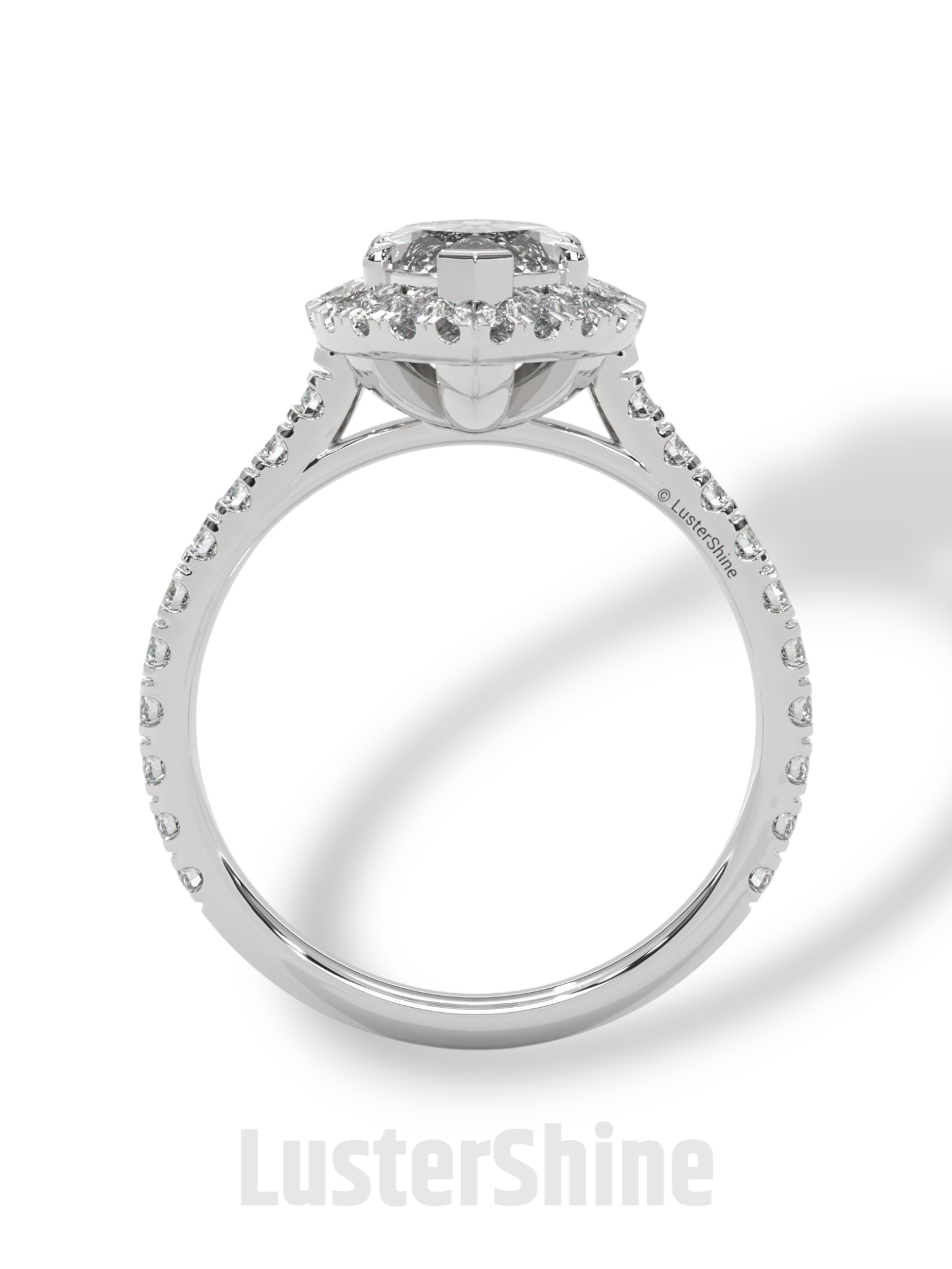 2ct Marquise Diamond Ring – Halo Engagement Ring in Gold – Marquise Cut Bridal Jewelry – Anniversary Ring – Vintage Wedding Custom Ring Gift