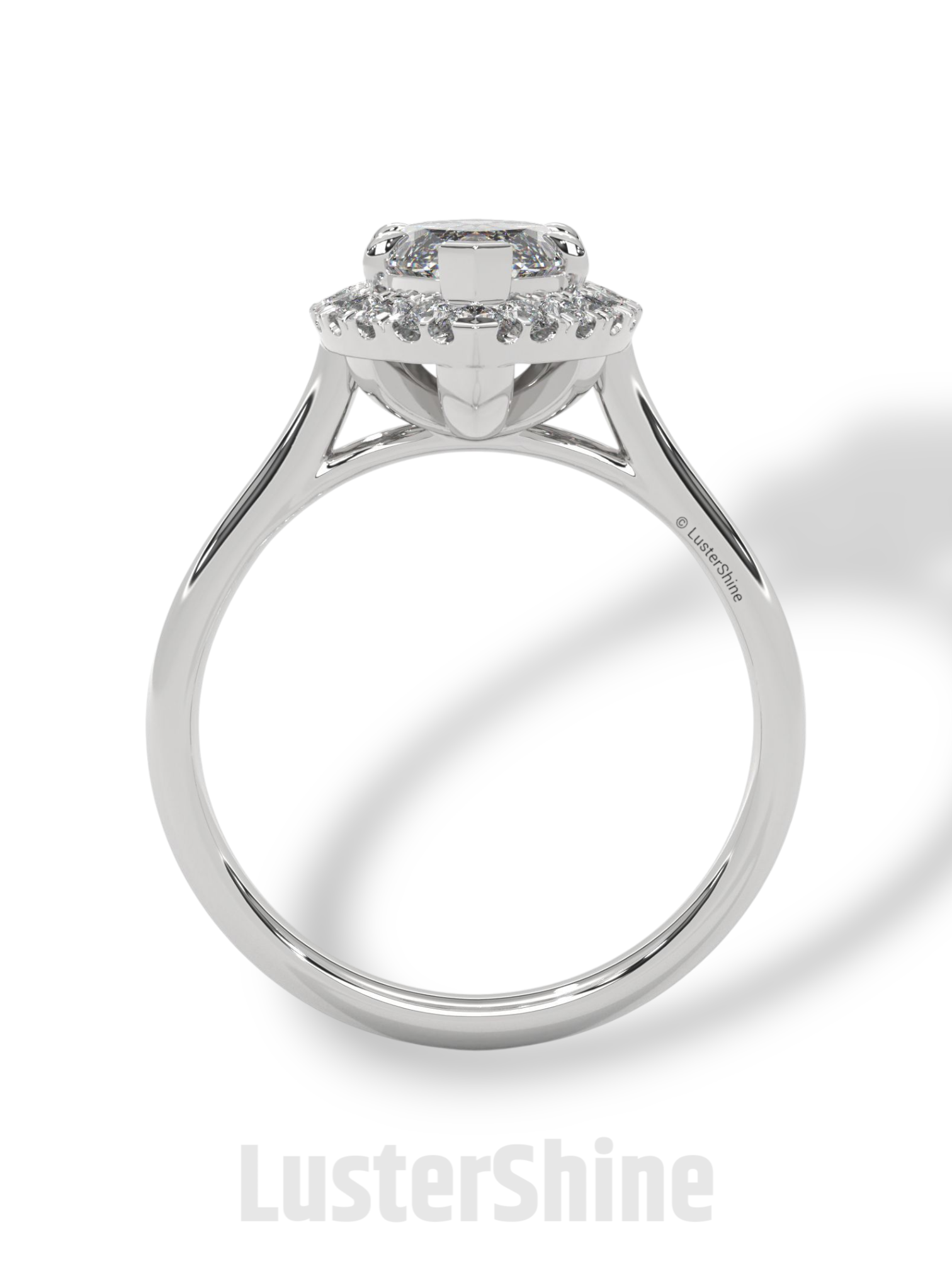 Marquise Cut Halo Engagement Ring – 2ct Marquise Diamond Ring – Gold Marquise Solitaire – Unique Vintage Bridal Ring – Dainty Wedding Ring
