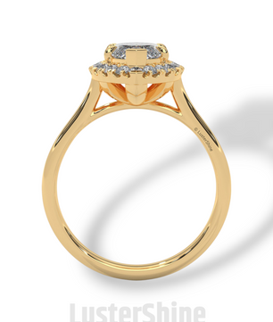 Marquise Cut Halo Engagement Ring – 2ct Marquise Diamond Ring – Gold Marquise Solitaire – Unique Vintage Bridal Ring – Dainty Wedding Ring