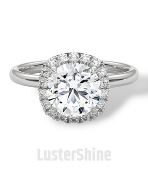 Round Halo Diamond Ring – 2ct Engagement Ring – 14K Gold Halo Ring – Classic Round Cut – Dainty Wedding Ring – Handmade Bridal Jewelry Gift