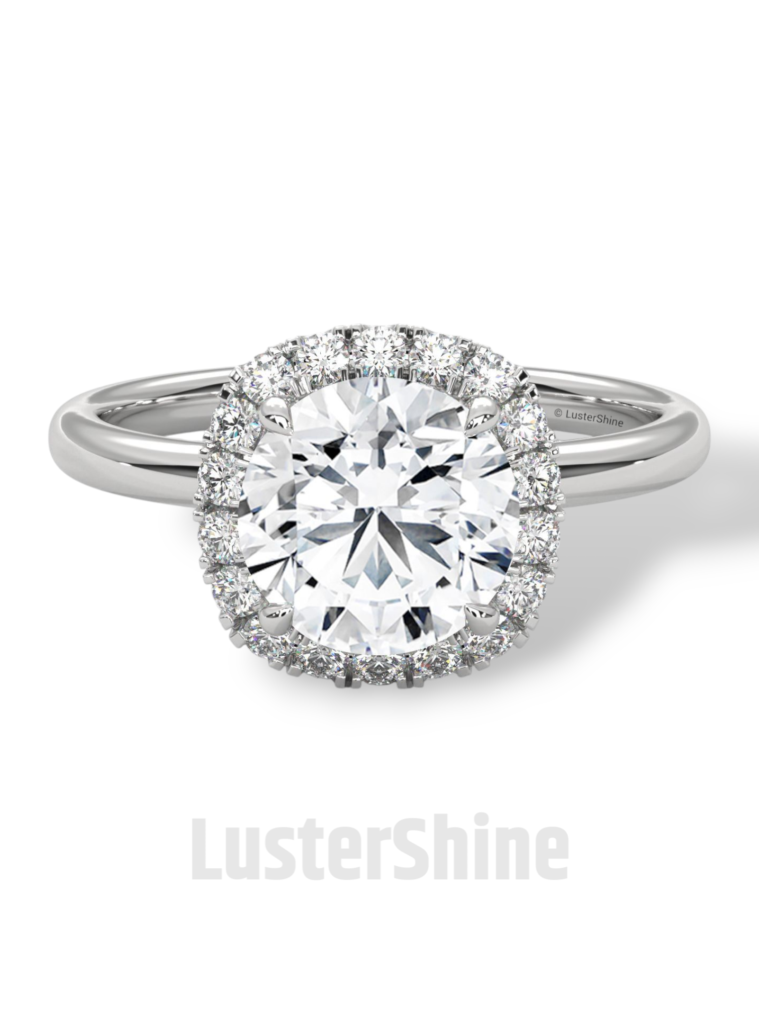 Round Halo Diamond Ring – 2ct Engagement Ring – 14K Gold Halo Ring – Classic Round Cut – Dainty Wedding Ring – Handmade Bridal Jewelry Gift