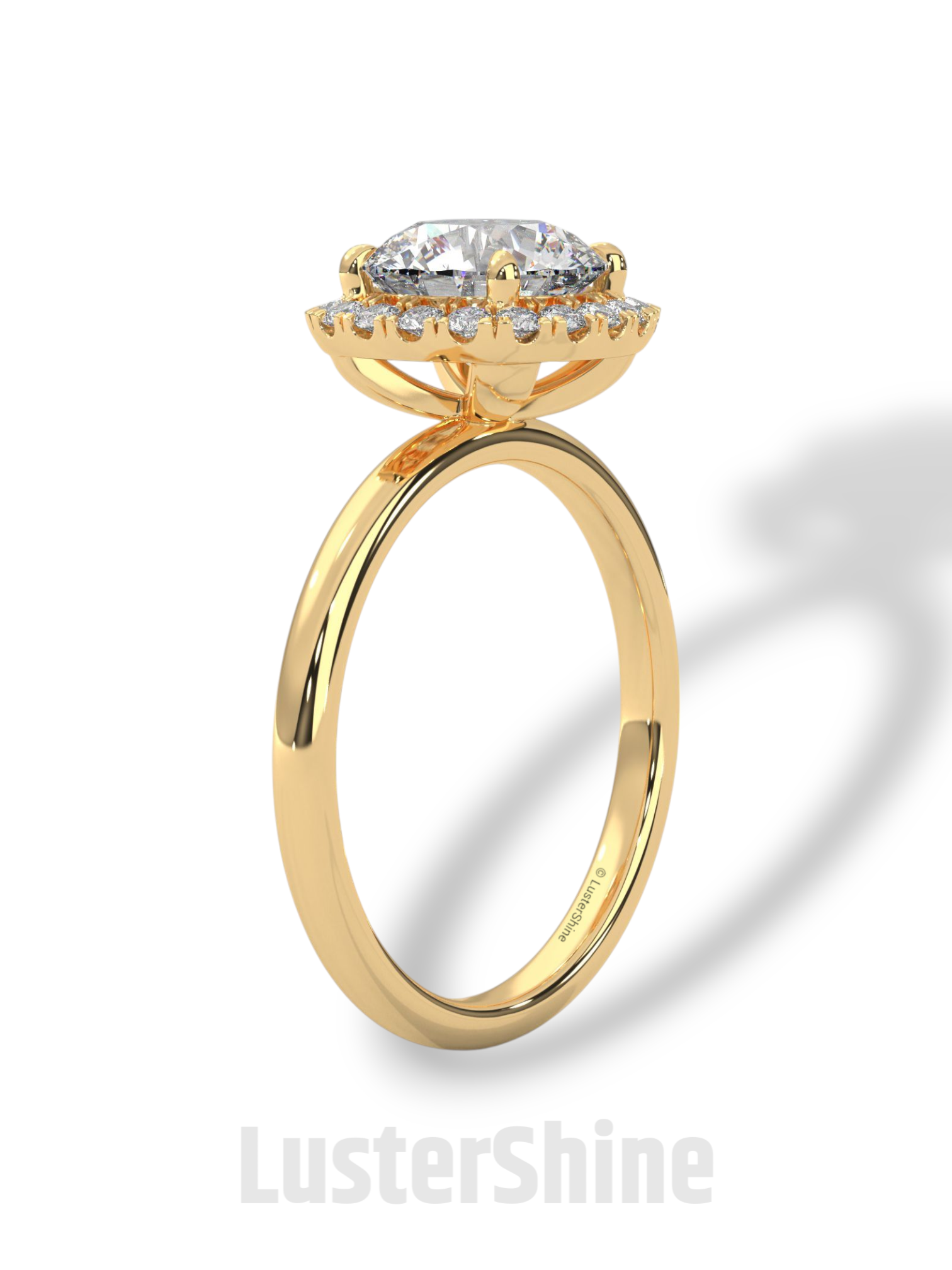 Round Halo Diamond Ring – 2ct Engagement Ring – 14K Gold Halo Ring – Classic Round Cut – Dainty Wedding Ring – Handmade Bridal Jewelry Gift