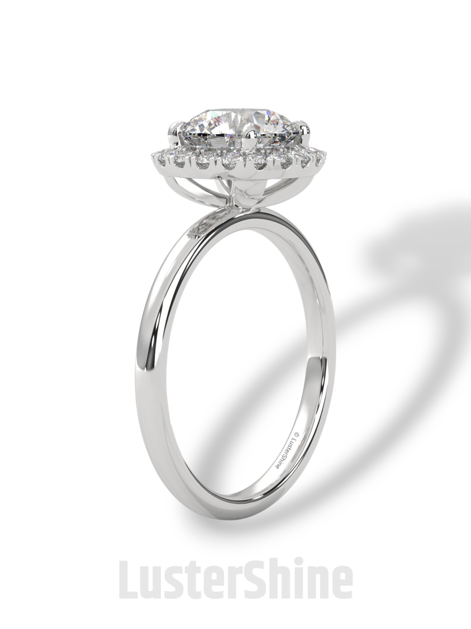 Round Halo Diamond Ring – 2ct Engagement Ring – 14K Gold Halo Ring – Classic Round Cut – Dainty Wedding Ring – Handmade Bridal Jewelry Gift