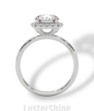 Round Halo Diamond Ring – 2ct Engagement Ring – 14K Gold Halo Ring – Classic Round Cut – Dainty Wedding Ring – Handmade Bridal Jewelry Gift