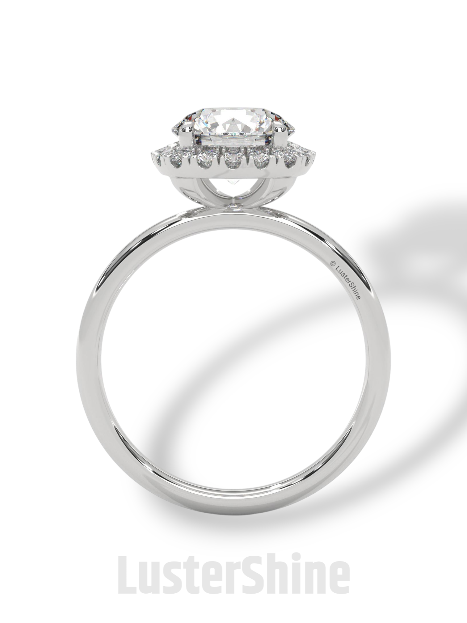 Round Halo Diamond Ring – 2ct Engagement Ring – 14K Gold Halo Ring – Classic Round Cut – Dainty Wedding Ring – Handmade Bridal Jewelry Gift