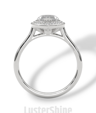 Marquise Halo Engagement Ring – 2 Carat Marquise Diamond Ring – Yellow Gold Halo Ring – Elegant Wedding Ring – Custom Size 925 Silver Ring