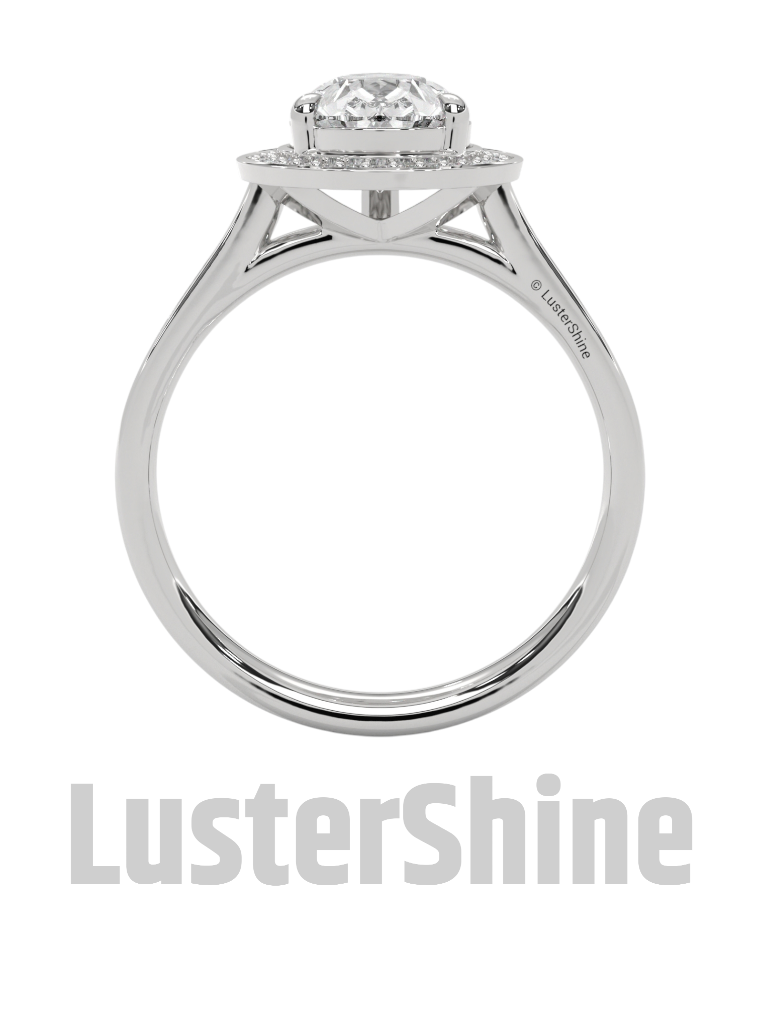 Teardrop Halo Diamond Ring – Exquisite Pear Halo Diamond Ring – 2 Carat Pear Cut Diamond Halo Ring in Gold – customize ring – made to order