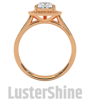 Teardrop Halo Diamond Ring – Exquisite Pear Halo Diamond Ring – 2 Carat Pear Cut Diamond Halo Ring in Gold – customize ring – made to order