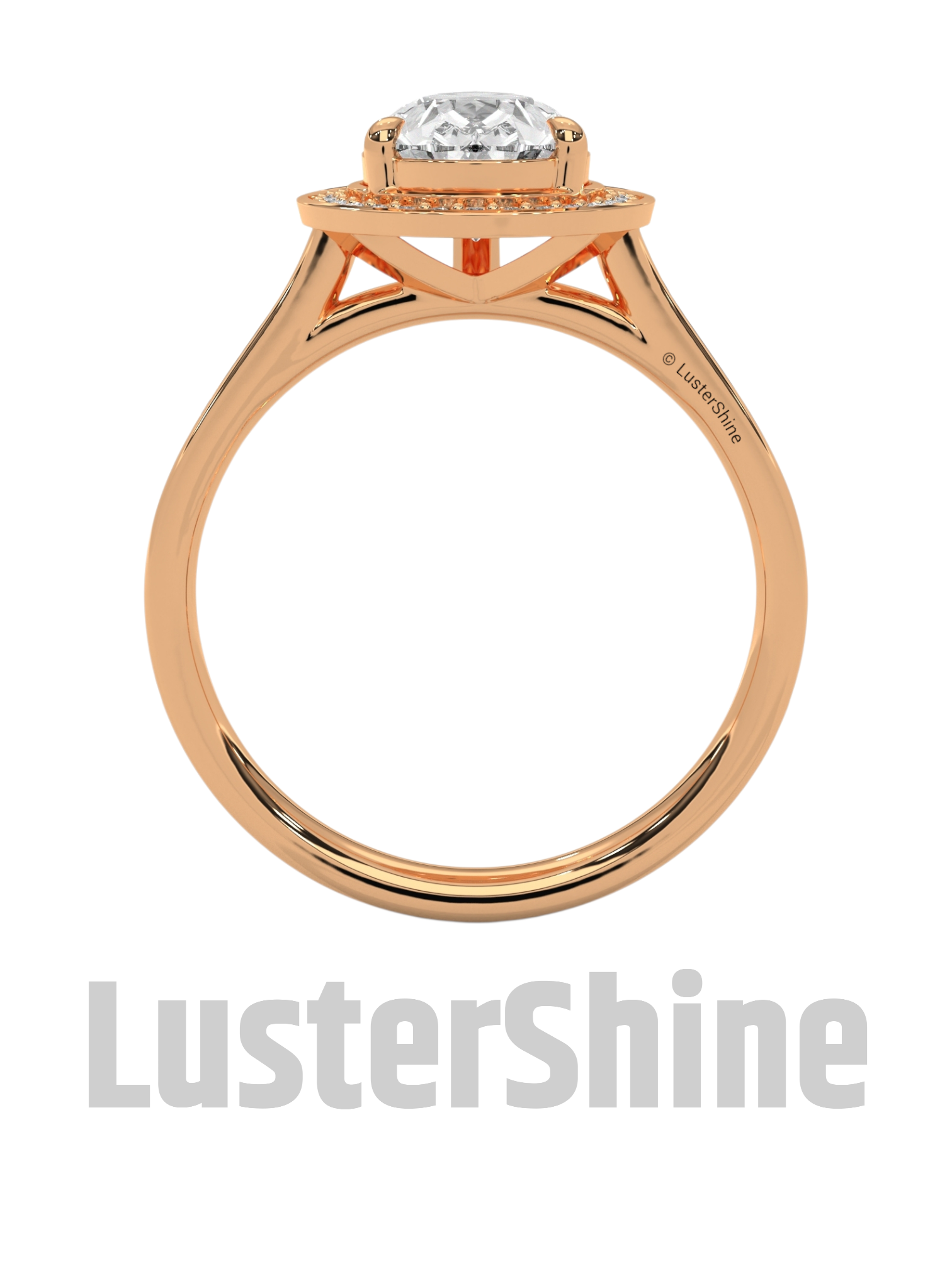 Teardrop Halo Diamond Ring – Exquisite Pear Halo Diamond Ring – 2 Carat Pear Cut Diamond Halo Ring in Gold – customize ring – made to order