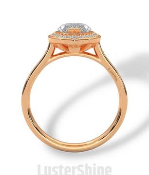 Marquise Halo Diamond Ring – 2CT Engagement Ring – 14K Gold Vintage Style Ring – Dainty Bridal Ring – Unique Marquise Cut Ring  Jewelry Gift